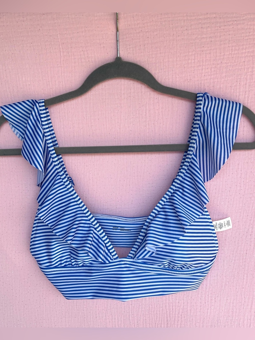 aerie Ruffle LongLine Bikini Top Size Medium